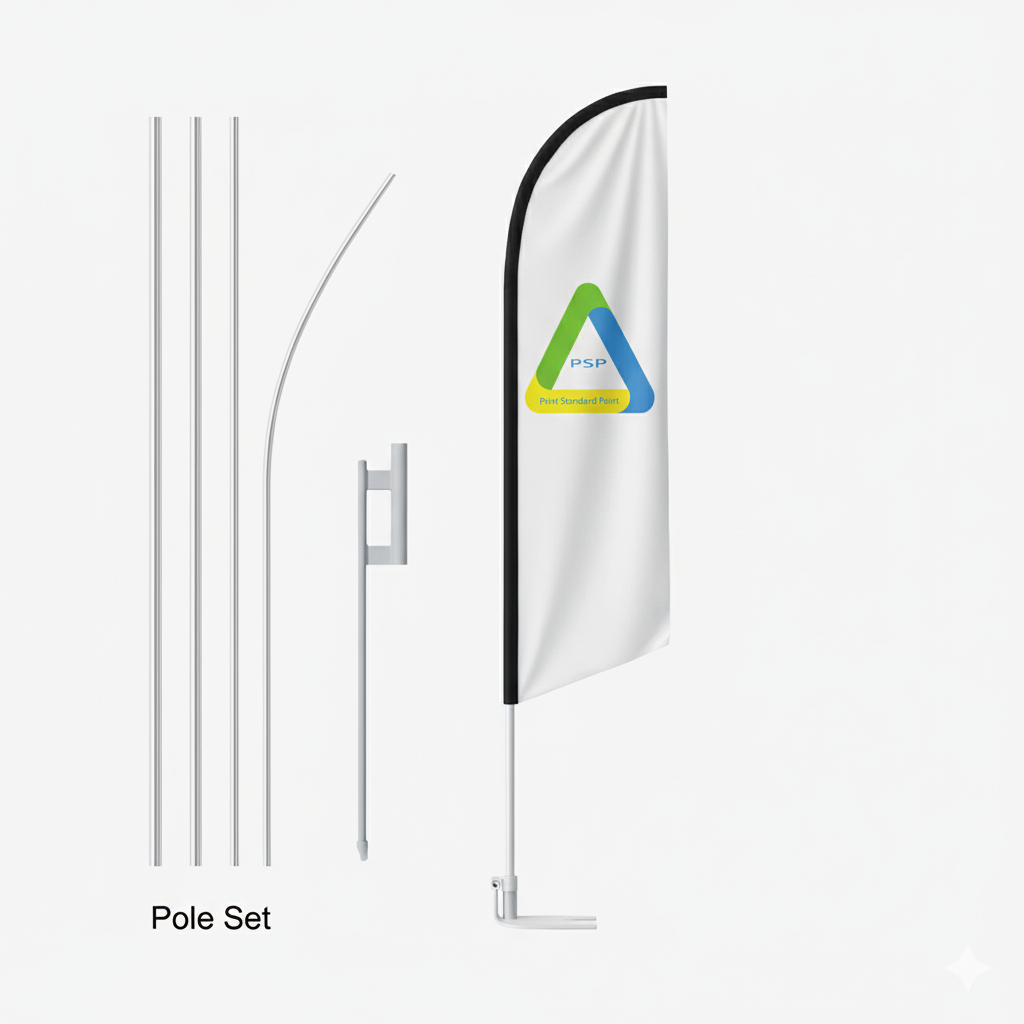 econo feather flag pole set