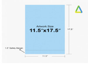 Table top banner stand size