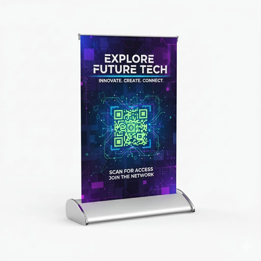 Table top banner stand