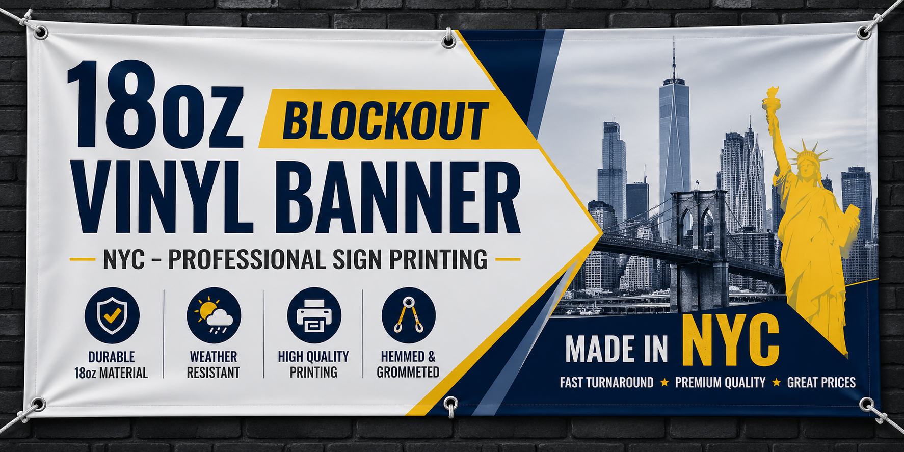 18oz Blockout Vinyl Banner NYC