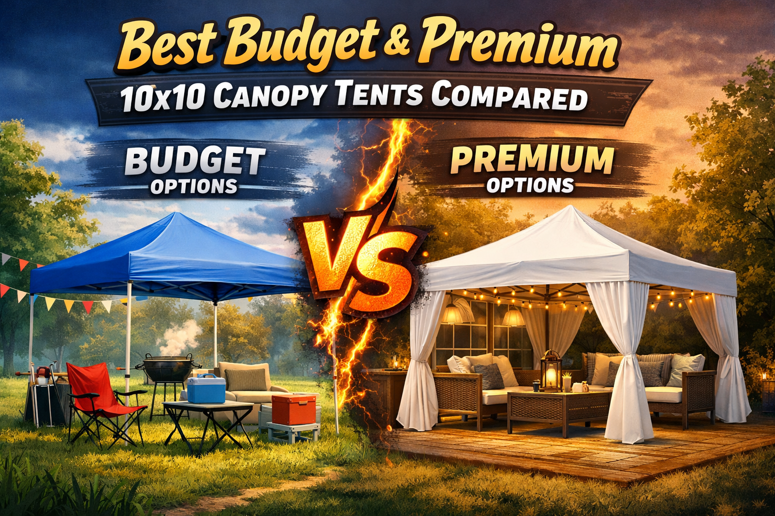 Best Budget & Premium 10x10 Canopy Tents Compared